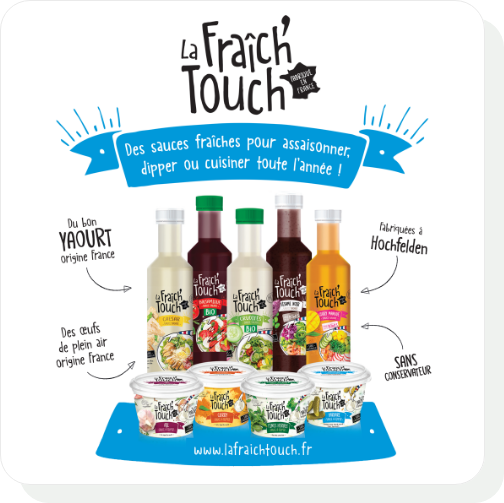 Assortiment de produits de la marque La fraîch touch
